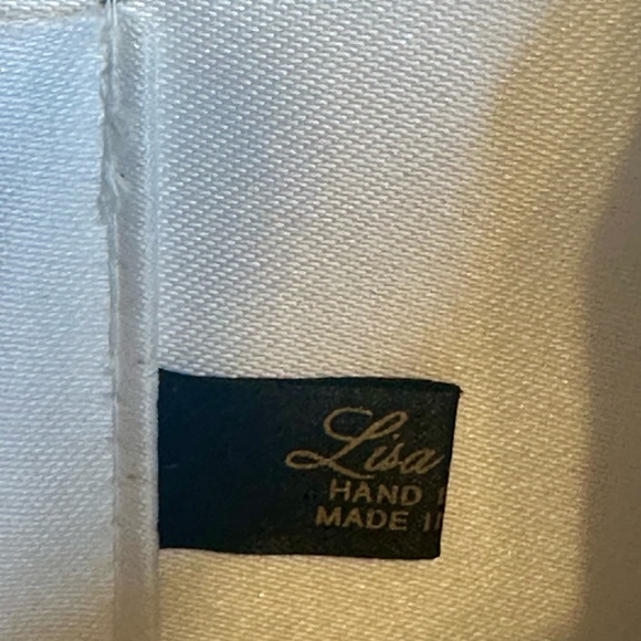 Lisa Loren Vintage Hand Beaded Pearl Evening Bag Bridal Crossbody Ivory - Picture 9 of 11